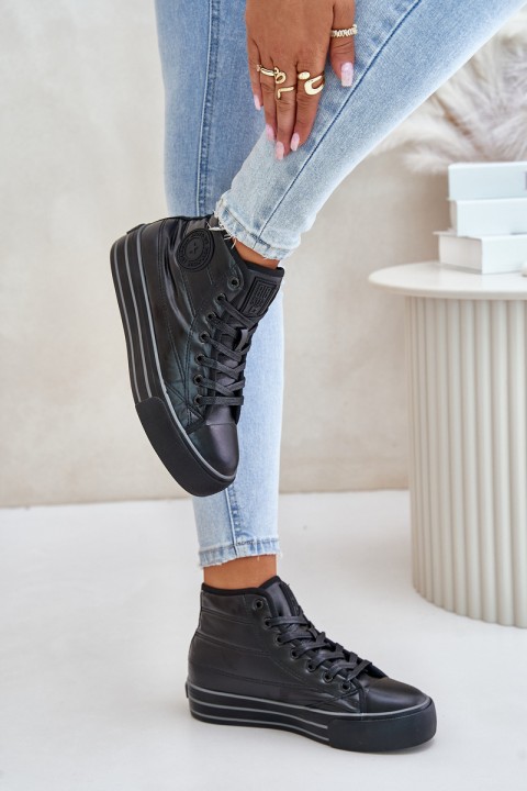 Warm Women's Sneakers on Platform OO274A471 Black