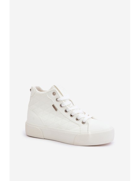 Warmed Women's Sneakers With Stitches White Big Star OO274A479