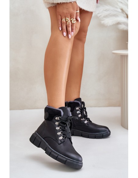 Women's Insulated Ankle Boots With Zipper Black Mevanisa