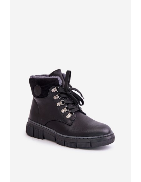 Women's Insulated Ankle Boots With Zipper Black Mevanisa