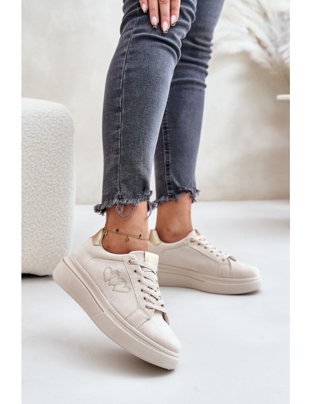 Warm Women's Sneakers Big Star MM274618 Beige