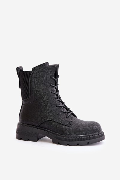 Insulated Worker Boots with Zipper Black Leairae 2