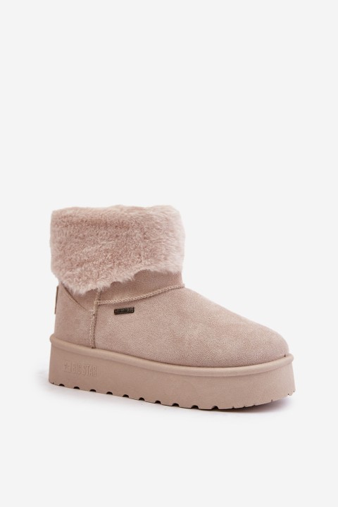 Snow boots on platform with fur Big Star OO274A107 Light beige