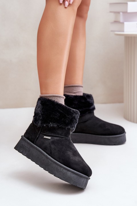 Snow boots on platform with fur Big Star OO274A108 Black