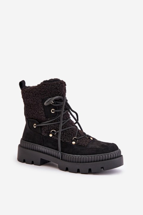 Boots With Sheepskin Type Black Merilana