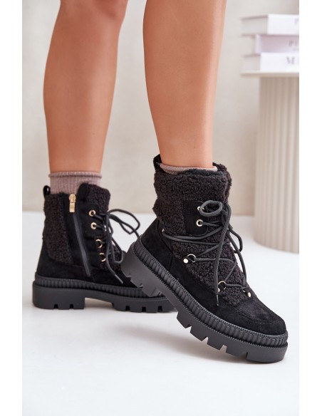 Boots With Sheepskin Type Black Merilana