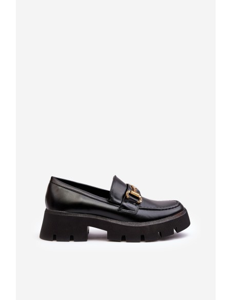 Women's Loafers with Embellishment Black Peuria