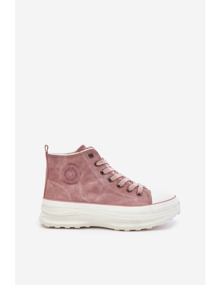 Warm Women's Platform Sneakers Big Star OO274071 Pink