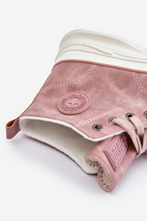 Warm Women's Platform Sneakers Big Star OO274071 Pink