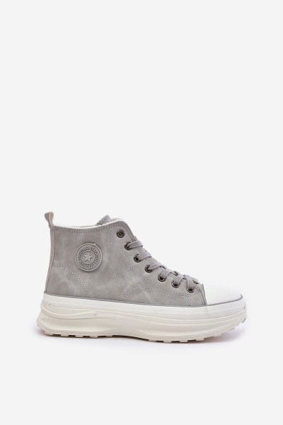 Warm Women's Platform Sneakers Big Star OO274073 Gray