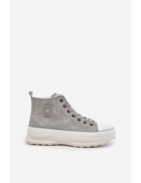 Warm Women's Platform Sneakers Big Star OO274073 Gray