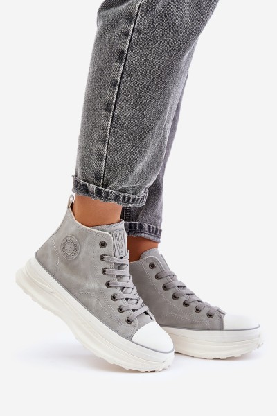Warm Women's Platform Sneakers Big Star OO274073 Gray 2