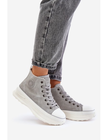 Warm Women's Platform Sneakers Big Star OO274073 Gray