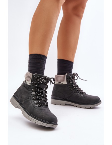 Warm Ladies Ankle Boots Lee Cooper Black LCJ-24-03-3043