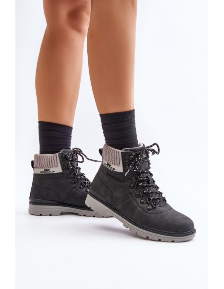 Warm Ladies Ankle Boots Lee Cooper Black LCJ-24-03-3043