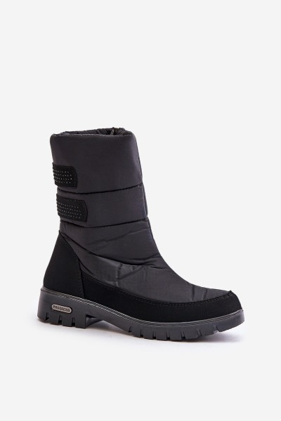 Women's Snow Boots With Zipper Progress PROGJ-21-16 Black 2
