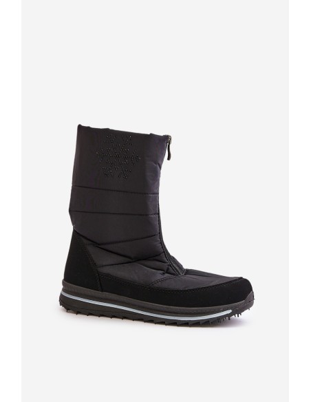Women's Snow Boots With Zipper PROGJ-22-130 Black