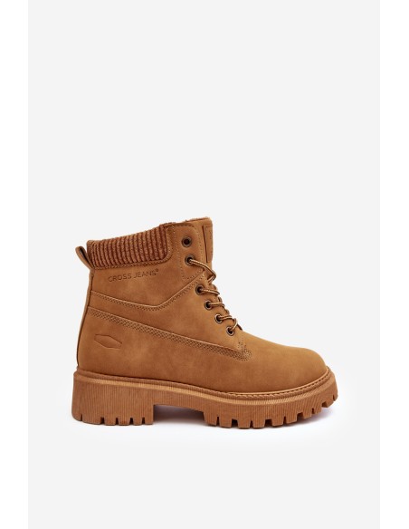 Women's Quilted Trapper Boots Camel Cross Jeans MM2R4011C