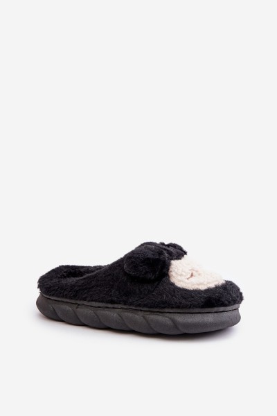 Warm Fur Slippers Women Black Jozelinetta 2
