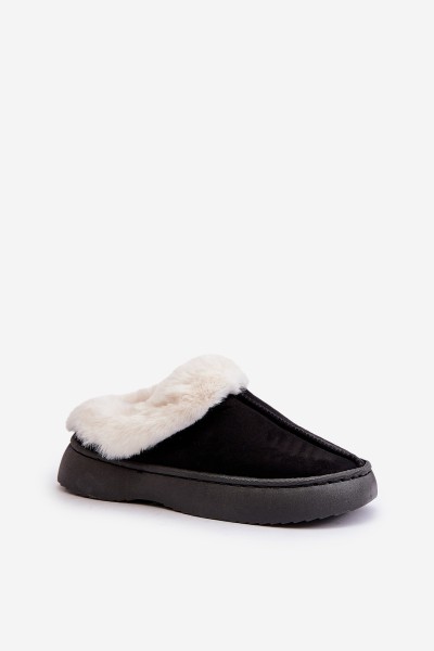 Women's Slippers With Fur Black Zinntia 2