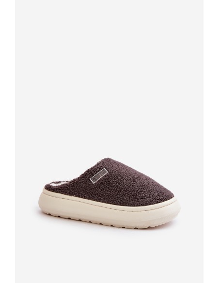 Warm Slippers On Thick Sole Big Star MM274134 Dark Gray