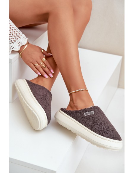 Šiltos šlepetės ant storo pado Big Star MM274134 Tamsiai pilkos spalvos