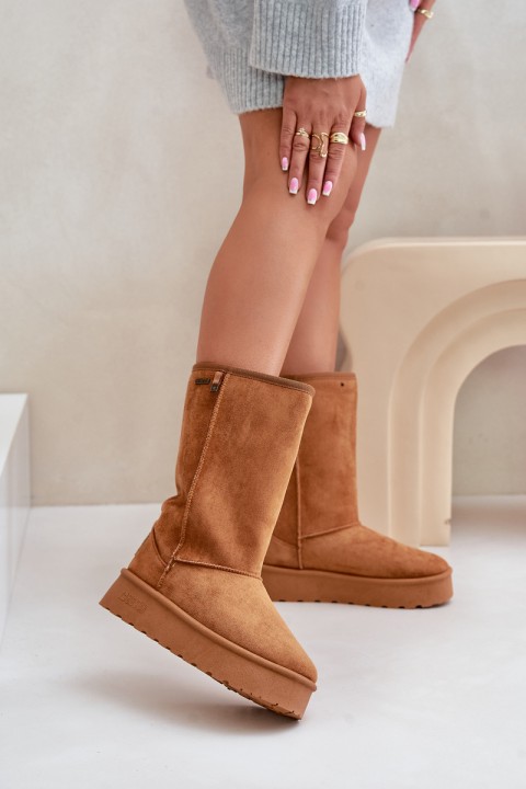 Sniego batai ant platformos Big Star OO274893 Camel