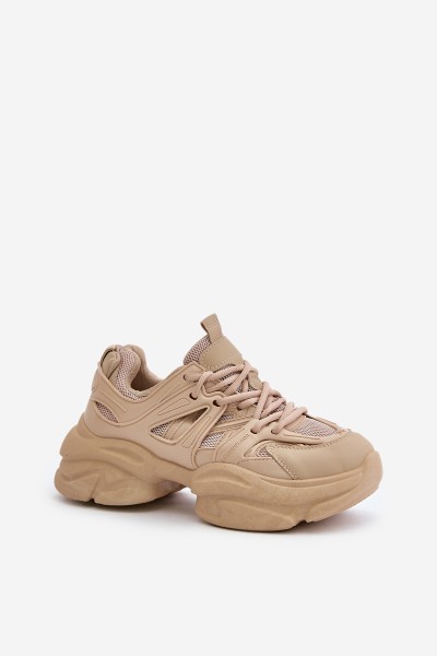Women's Sneakers on Chunky Sole Beige Amoserna 2