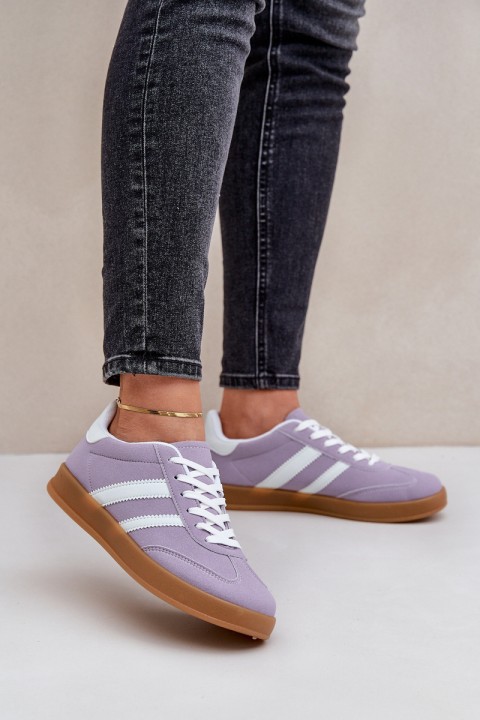 Ladies Low Sneakers Purple Ennorwen