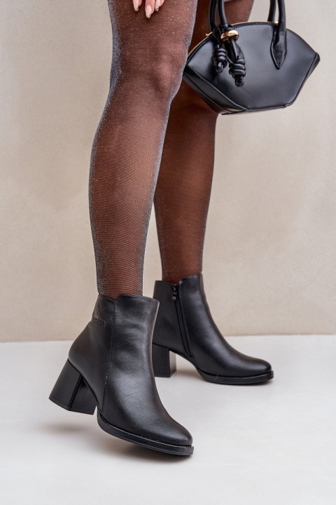 Insulated ankle boots with heel black Feliveth