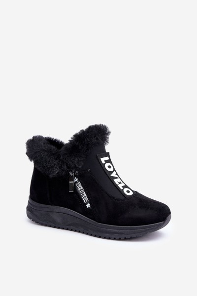Sneakers Ankle Boots Women With Fur Black Zeriana 2