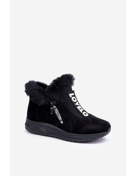 Sneakers Ankle Boots Women With Fur Black Zeriana