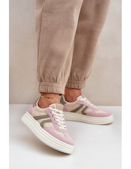 Women's Sneakers With Braiding On Platform Multicolor Lesida