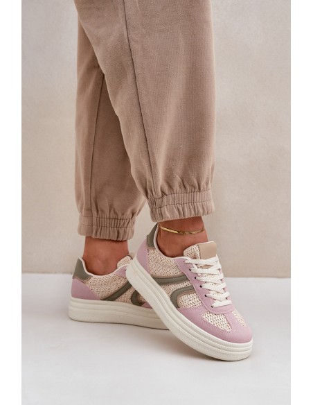 Women's Sneakers With Braiding On Platform Multicolor Lesida
