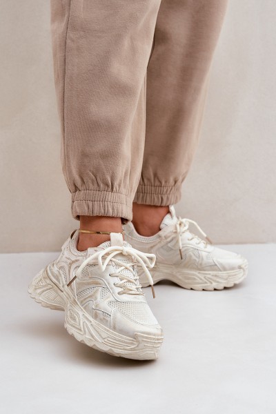 Moteriški sportbačiai su varginančiomis platformomis smėlio spalvos Seladwen