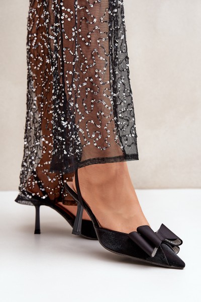 Medžiaginiai kulniukai su lankeliu Black Selatea