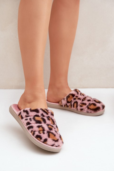 Furry Women's Slippers Leopard Inblu EK000008 Pink