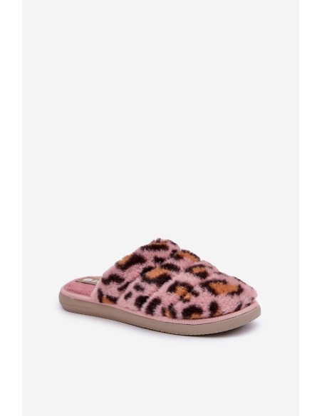 Furry Women's Slippers Leopard Inblu EK000008 Pink