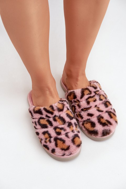 Furry Women's Slippers Leopard Inblu EK000008 Pink