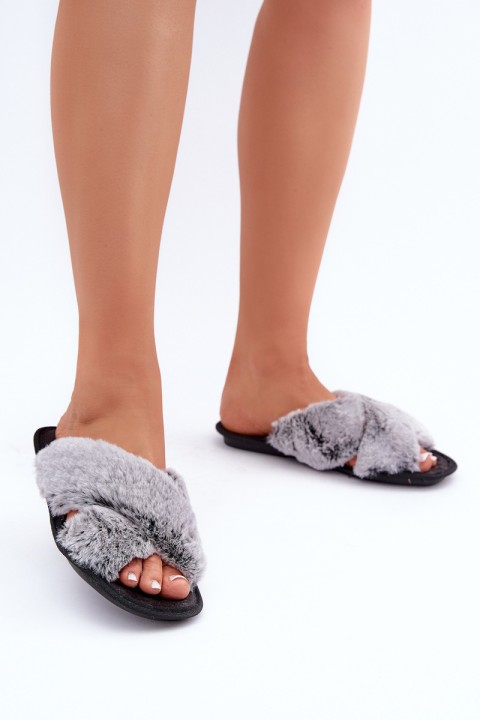 Women's Fur Slippers Inblu 6800006D Grey