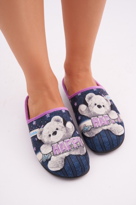 Women's Home Slippers Penguins Inblu EC-81-004 Navy blue