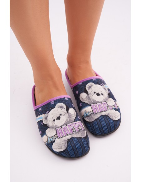 Women's Home Slippers Penguins Inblu EC-81-004 Navy blue