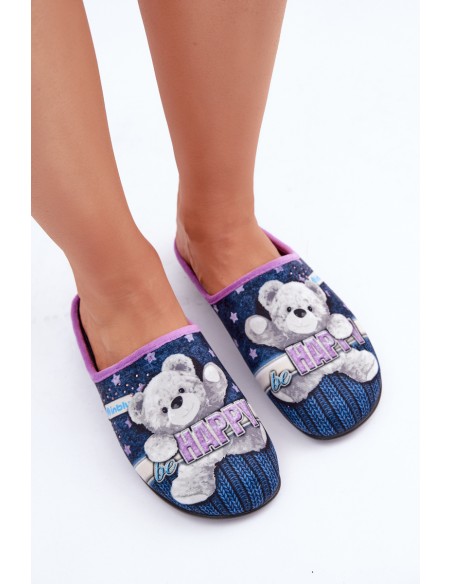 Women's Home Slippers Penguins Inblu EC-81-004 Navy blue