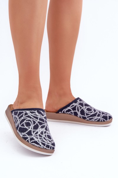 Blizgios moteriškos šlepetės Inblu CT000028 Tamsiai mėlynos