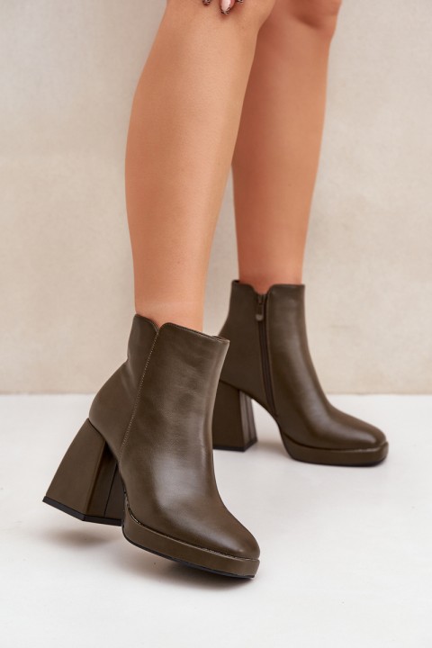 Aukštakulniai Block Heels Eco Leather Tamsiai žalia Selarae