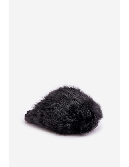 Women's Fur Slippers Black Wladisa