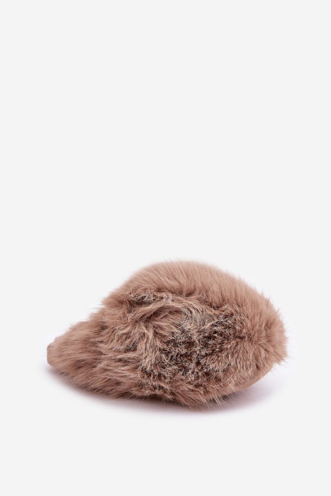 Women's Fur Slippers Dark Beige Wladisa