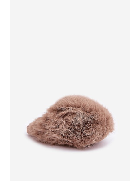 Women's Fur Slippers Dark Beige Wladisa