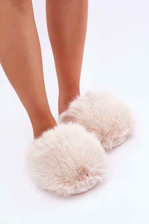 Women's Fuzzy Slippers Light Beige Wladisa