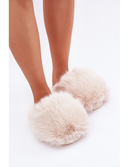 Women's Fuzzy Slippers Light Beige Wladisa